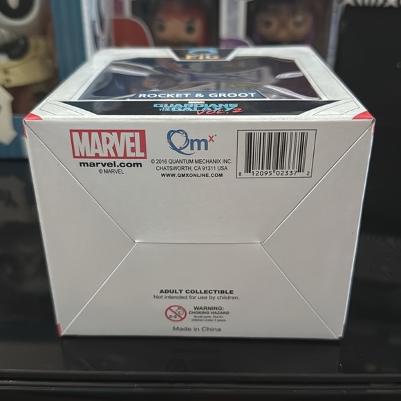 NIB QFig 2016 Rocket & Groot Guardians of the Galaxy Vol 2 Vinyl Figure NRFB - Picture 6 of 6
